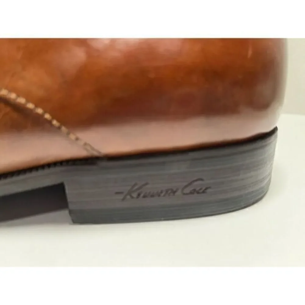 Kenneth Cole New York Men's Army Chief Li Cap‎ Toe Oxfords Cognac Shoes 10M